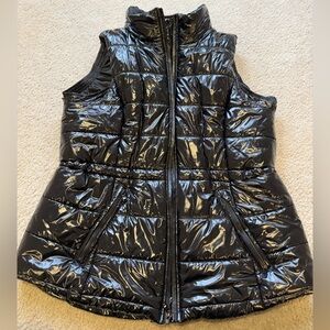 Michael Kors Glossy Black Puffer Vest